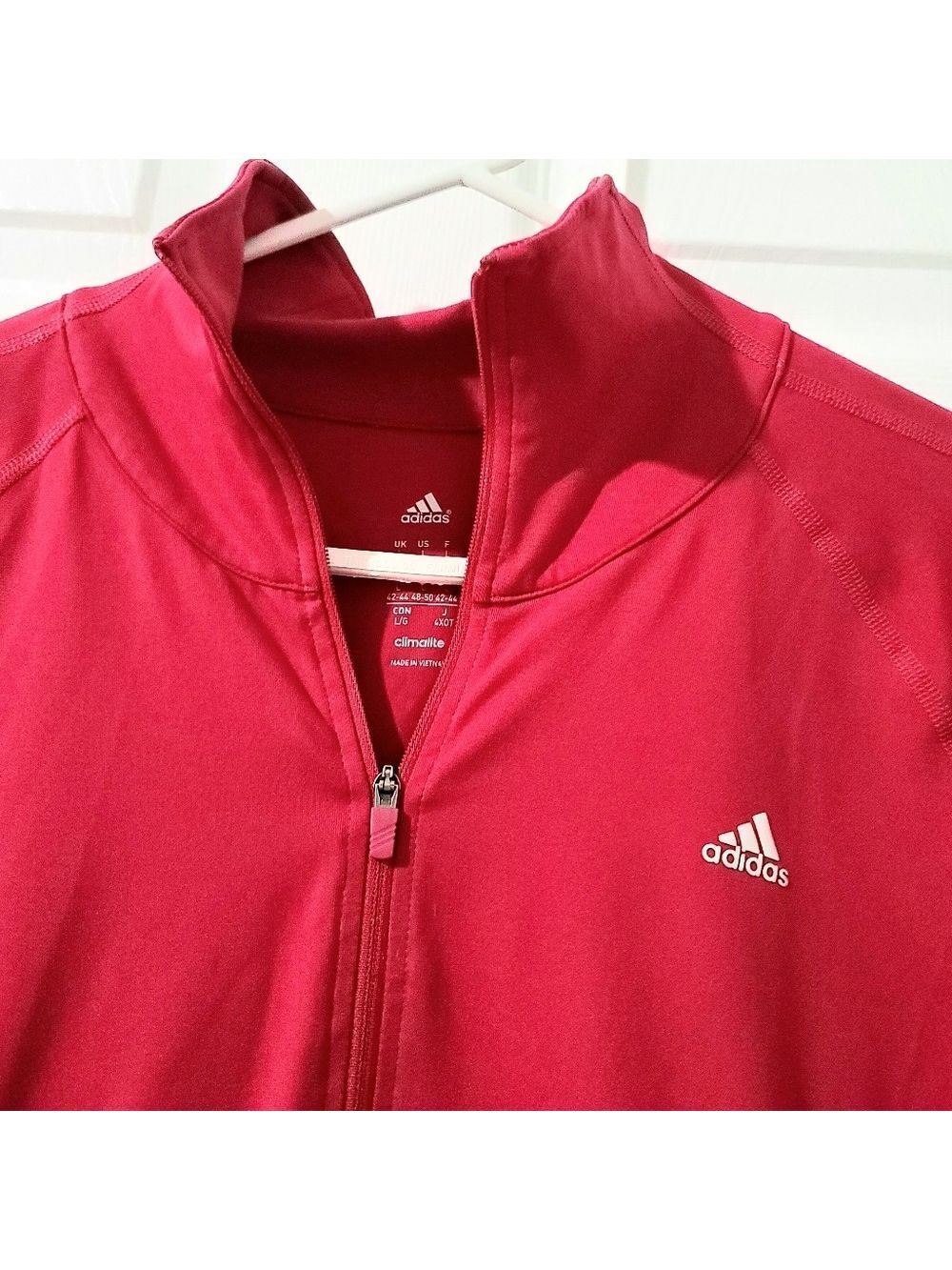 Adidas Climalite Women's 1/4 Zip Long Sleeve Active Top Size L